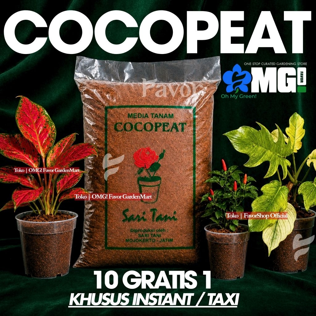 Media Tanam COCOPEAT 5 Liter Jaga Kadar Air & Pertumbuhan Akar | Media Semai Tanam Sabut Kelapa Halus