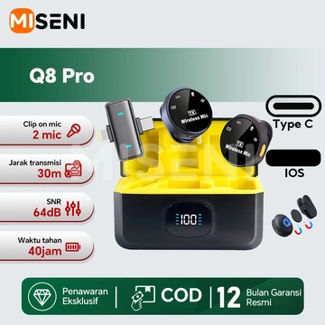 MISENI Q8 Mic Kecil Jepit Clip On Mic Hp Magnet Wireless Untuk Android Iphone Portable Lavalier