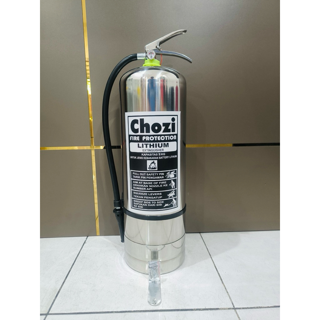 Jual APAR TABUNG PEMADAM STAINLESS LITHIUM-ION 9kg COMPLETE ISI ...
