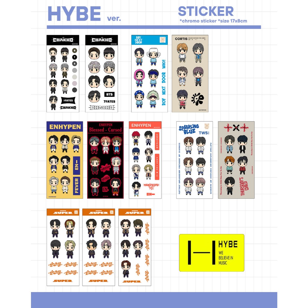 Jual KPOPM GROUP STICKER (CORTIS, LNGSHOT, BTS, BABYMONSTER, AESPA ...