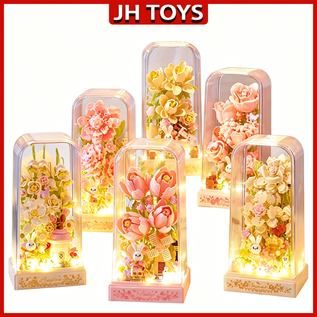 Jual JH TOYS Bricks Bunga Bucket Bunga Ulang Tahun Cewek Flower Bricks ...
