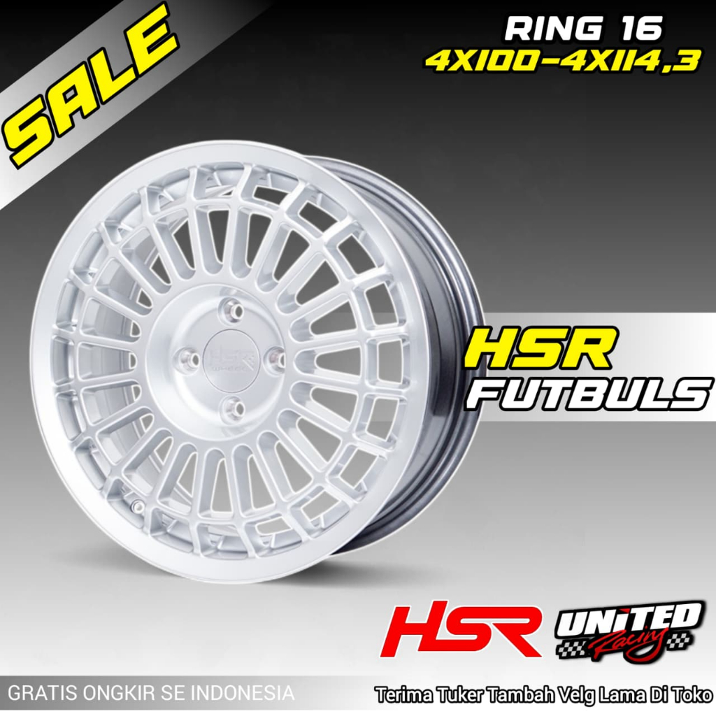Jual Velg Mobil Rally Spider R16 Pcd 4x100 HSR Futbuls Untuk Mobil ...