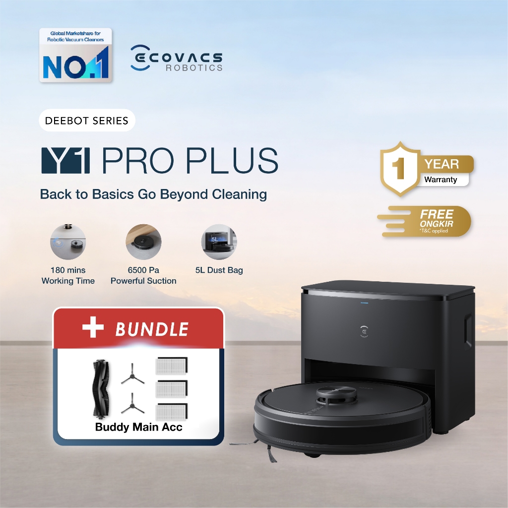 新品ECOVACS(エコバックス) DEEBOT Y1 PLUS ロボット掃除機 スパイダー