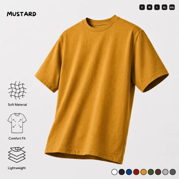 Kaos Polos Lengan Pendek Pria Wanita – Basic T Shirt Reguler Fit Premium Cotton LOXY ID