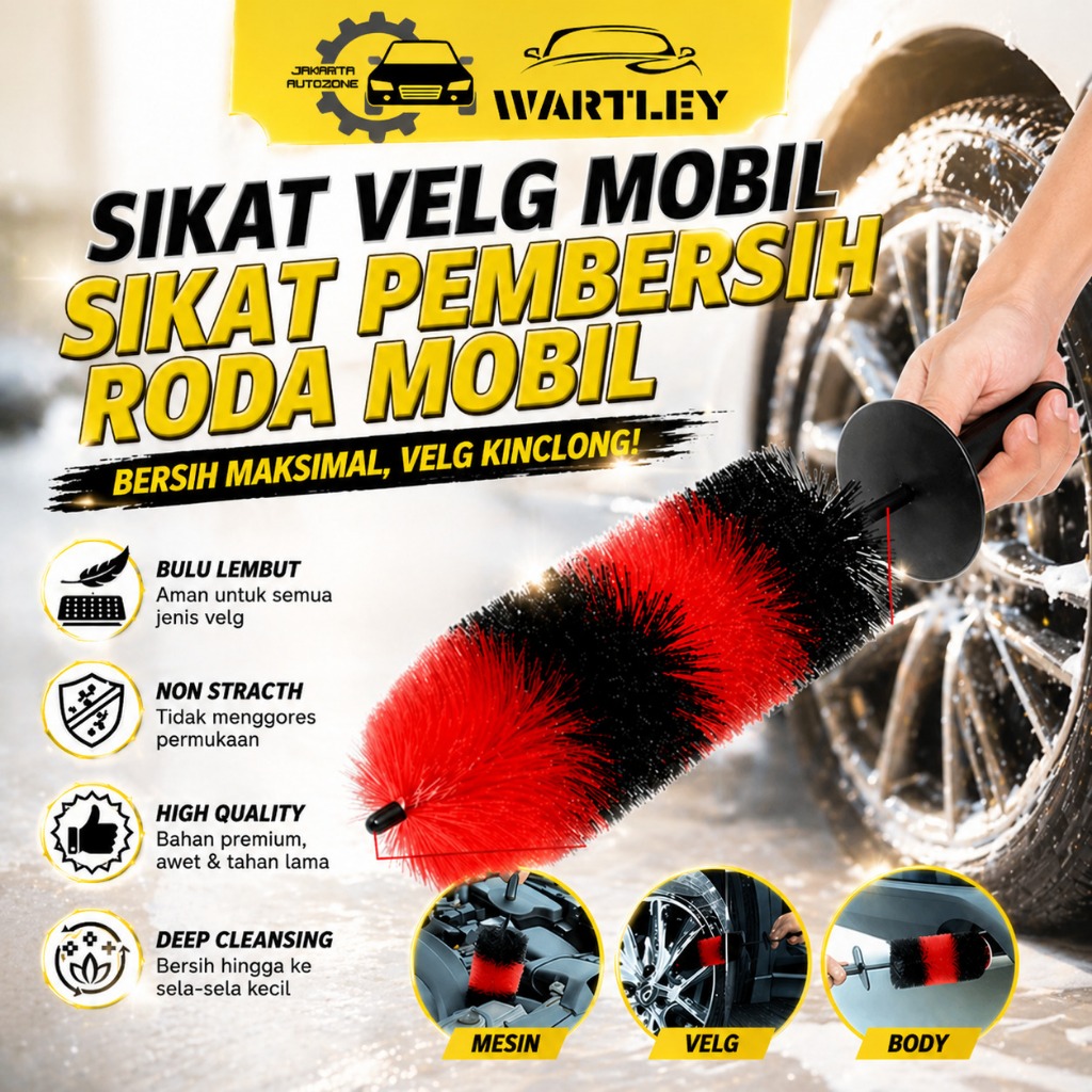 Jual Sikat Pembersih Roda Brush Cleaning Car Multifungsi Sikat ...