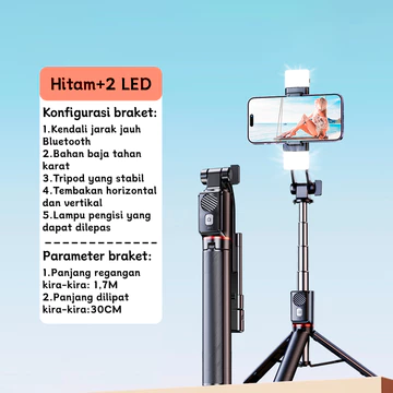 TRBEST Portable Tongsis Tripod 3 In 1 Bluetooth Remote Control Flexible 170CM Tongsis Selfie