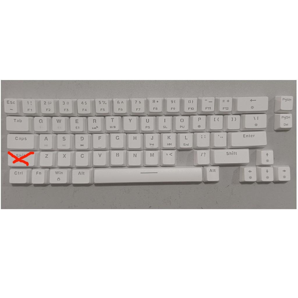 Jual Keycaps OEM White Tembus Cahaya Double Shot Bijian | Shopee Indonesia