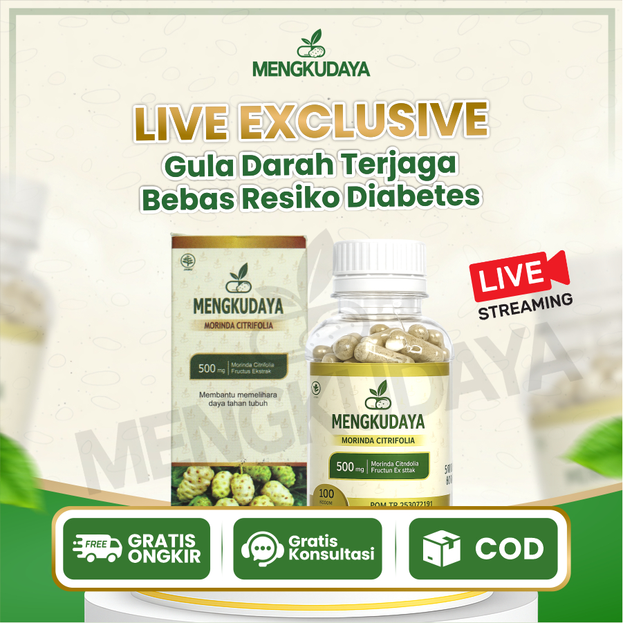 [LIVE EXCLUSIVE] MENGKUDAYA | Diabetes Darah Tinggi Kolesterol Isi 100 kapsul