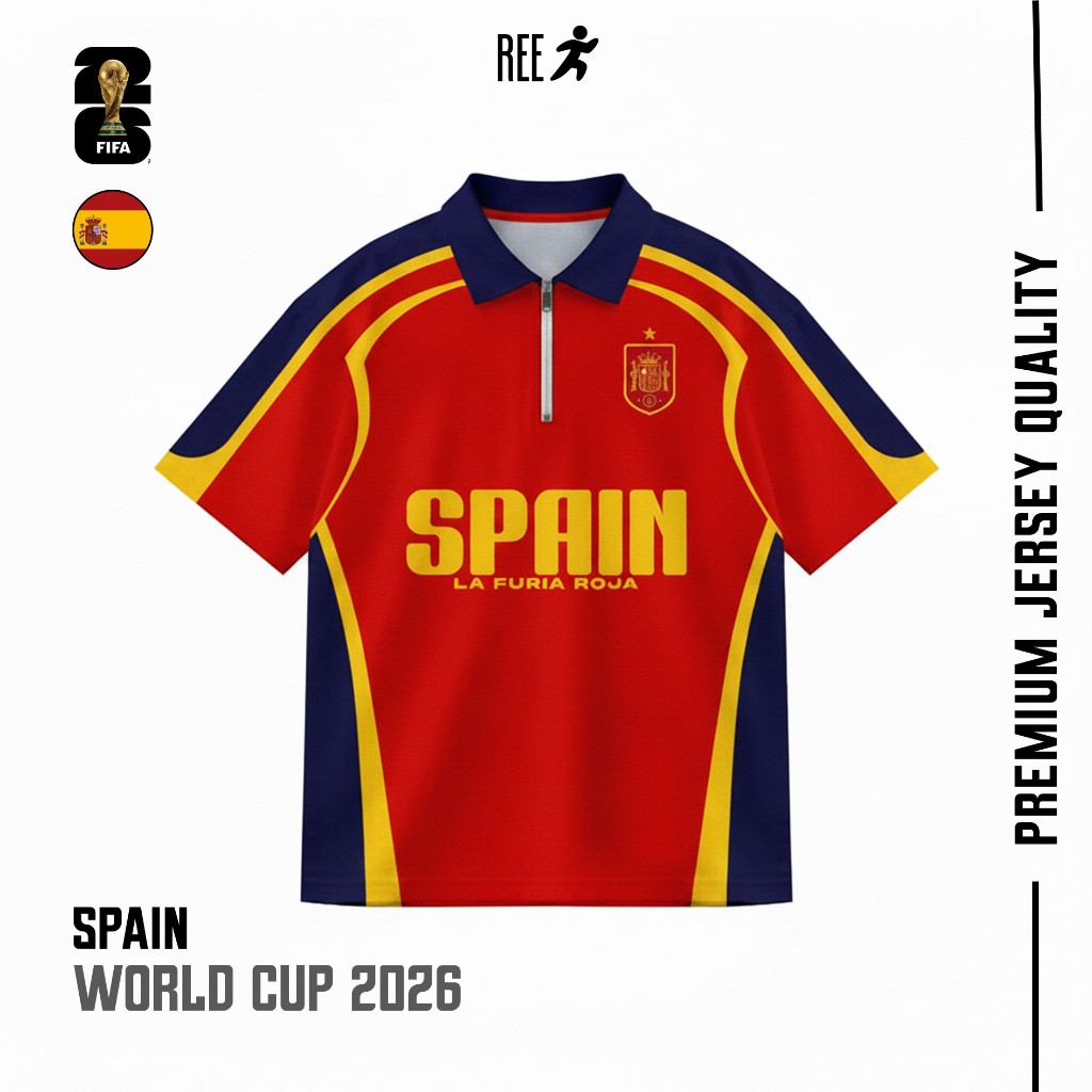 Jual Jersey Spanyol Piala Dunia 2026 Vintage Edition Jersey World Cup