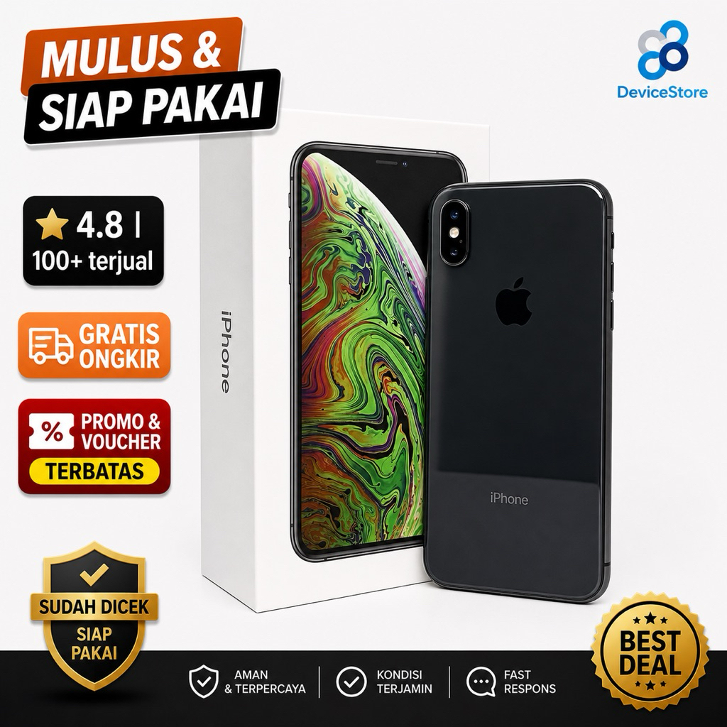 Smartphone iP XS / XS Max / XR 64 128 GB Second Ex Resmi Inter Support All Operator