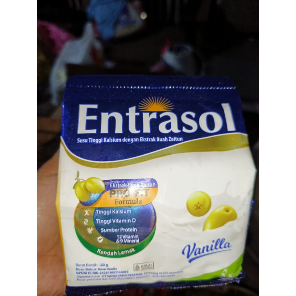 Jual Susu Entrasol Renceng Sachet Isi 10 - Tinggi Kalsium, Rendah Lemak ...