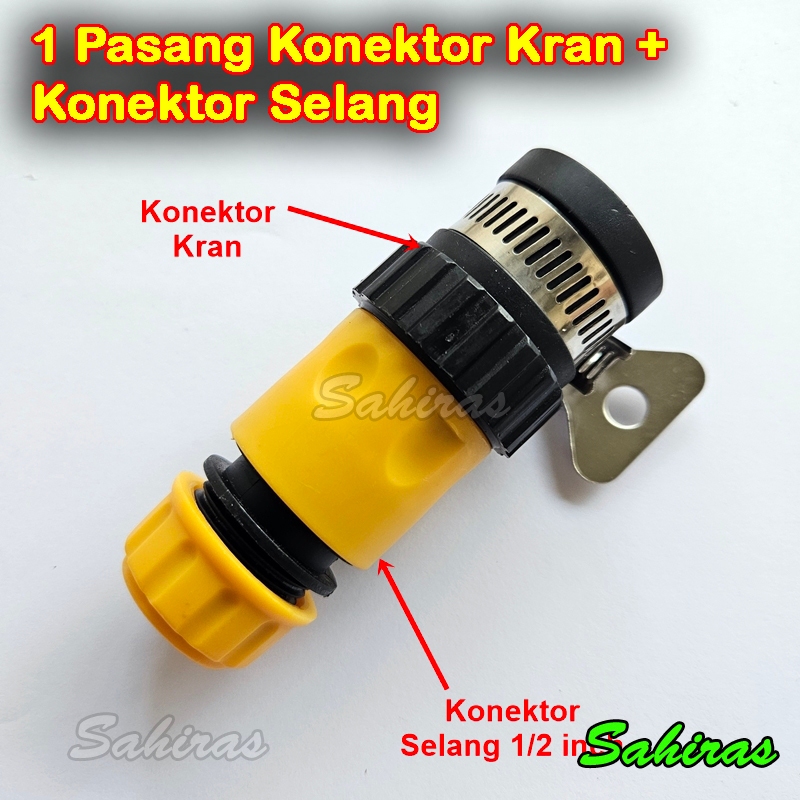 Jual 1 set Konektor Kran Universal + Konektor Selang 1/2 Inch | Adaptor ...