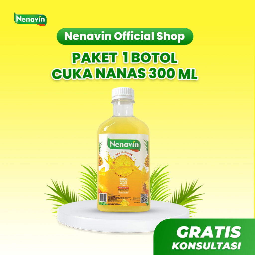 Nenavin Cuka Nanas 300ml Suplemen Cegah Diabetes dan Turunkan Gula Darah