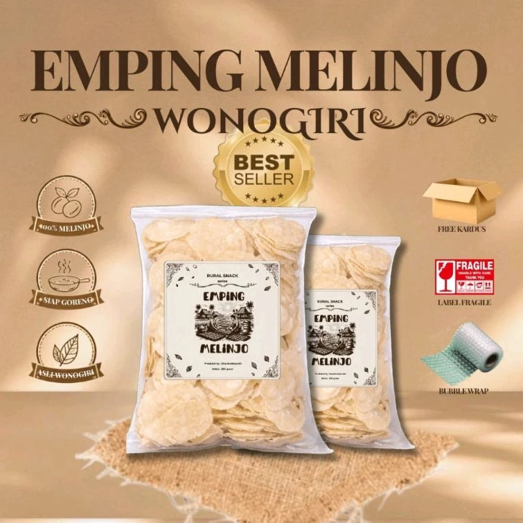 Emping Melinjo Mentah Super 250 Gram