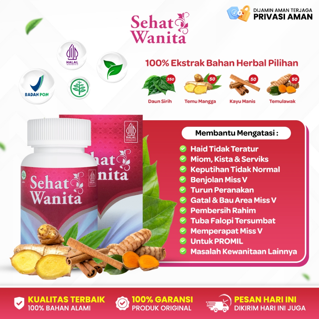 Sehat Wanita Original Sudah BPOM Obat Herbal Masalah Kewanitaan PALING AMPUH NAMUN SETIAP ORANG HASILNYA BERBEDA