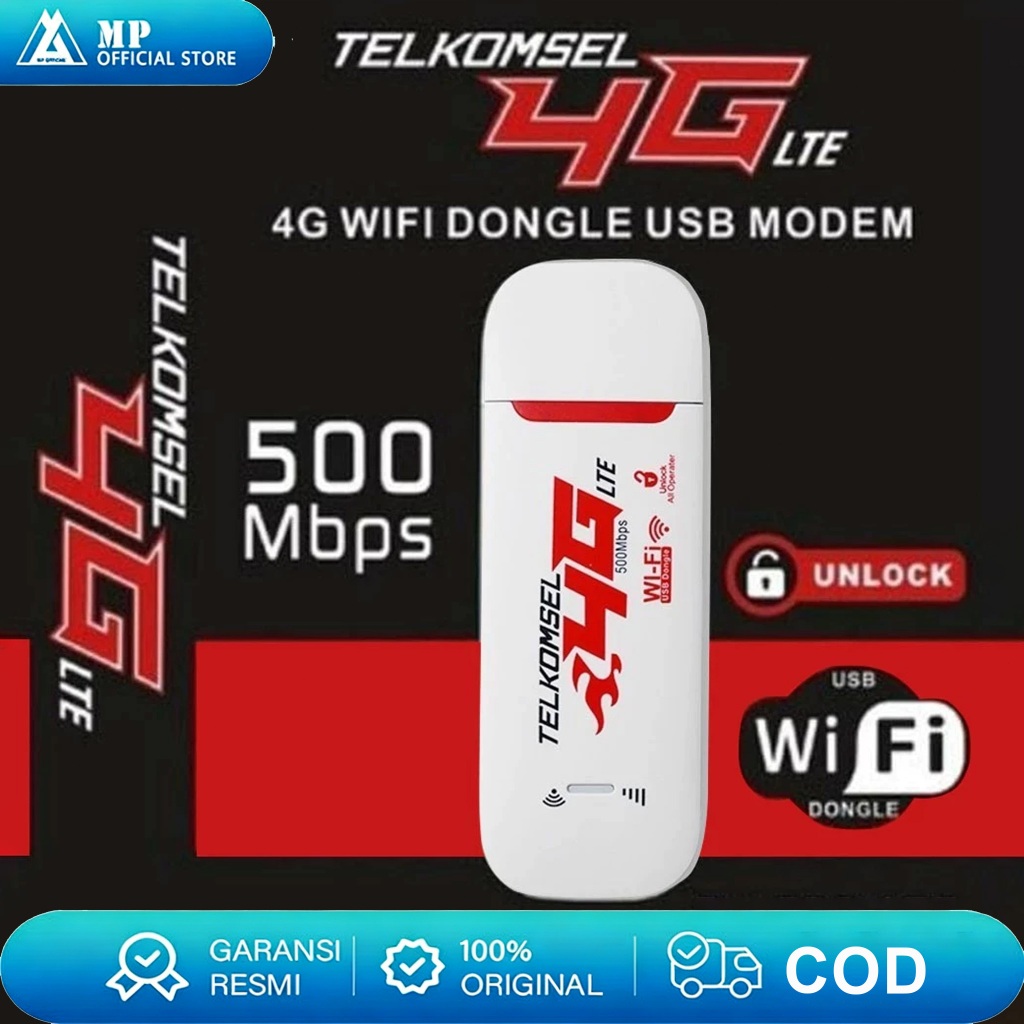 Modem Wifi Mifi Telkomsel 4G/5G Lte 150Mbps Mifi MF968 UNLOCK ALL OPERATOR / Wifi portabel / Dengan tampilan layar berwarna
