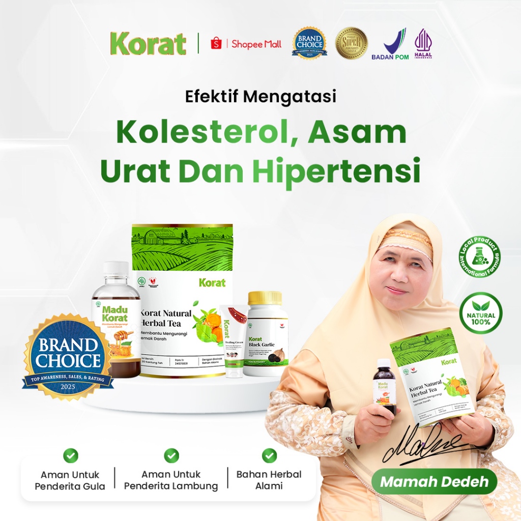 Korat Solusi Herbal Kolesterol Tinggi Stabilkan Tekanan Darah Aman Dan Sudah Teruji Klinis
