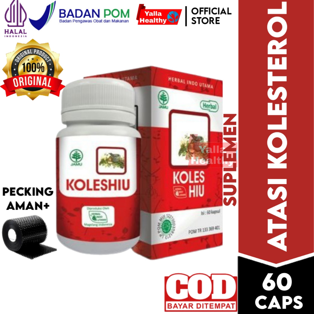 Koleshiu Obat Pembakar Kolesterol Tinggi Kadar Lemak Darah Stroke Jantung Koroner Kapsul Herbal Indo