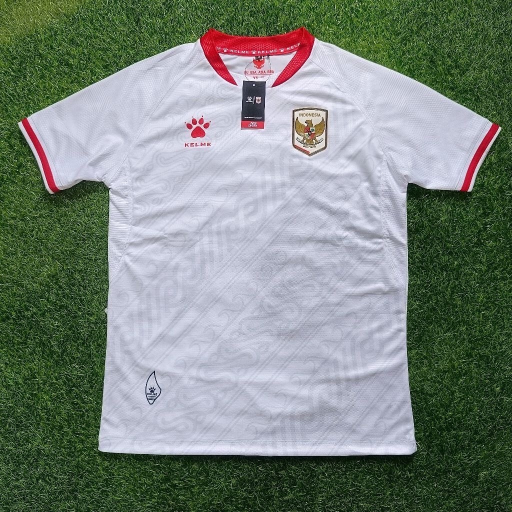 Jual (LOGO TIMBUL) PREMIUM NEW JERSEY TIMNAS INDONESIA KELME AWAY PUTIH ...