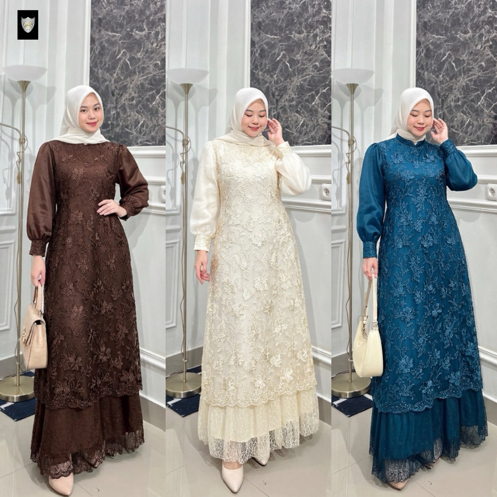 GAMIS KAYLA DRESS CHANTILY GAMIS MELAYU SERIES LEBARAN DESAIN ELEGAN MEWAH GAMIS KONDANGAN 2026