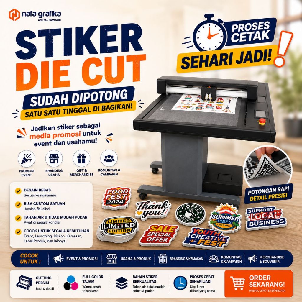 Jual STICKER DIE CUT POTONG SESUAI POLA STIKER EVENT DAN PROMOSI CHROMO ...