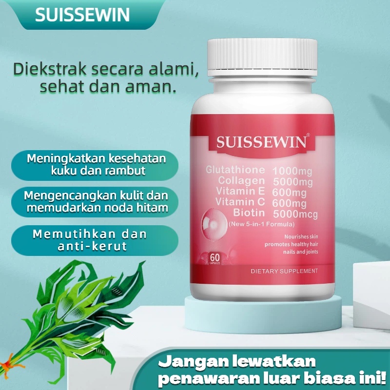Jual Formula lima-dalam-satu: glutathione + kolagen + vitamin C + vitamin E  + biotin