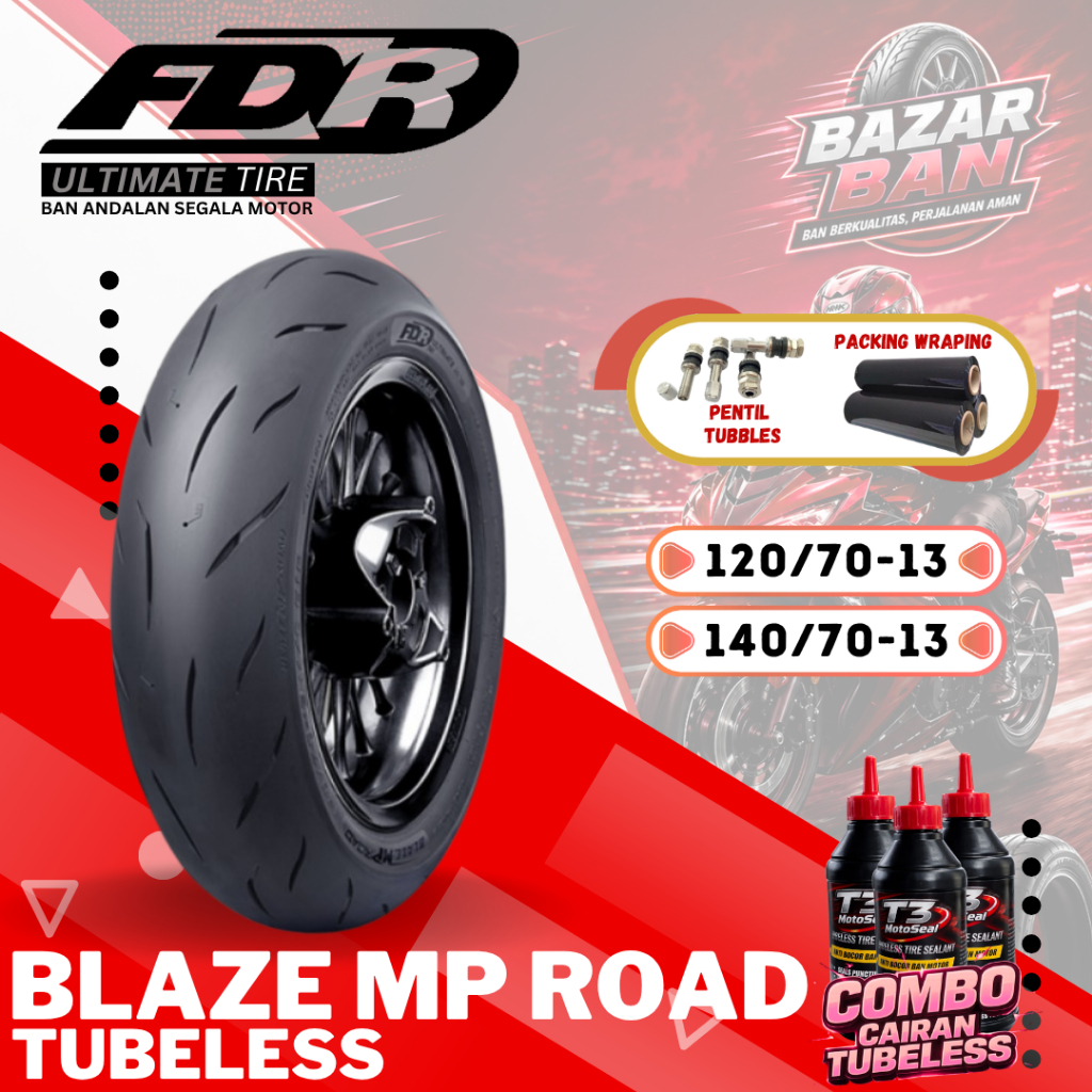 Jual (PRODUKSI TERBARU) BAN FDR BLAZE MP ROAD TUBELESS SOFT COMPOUND ...