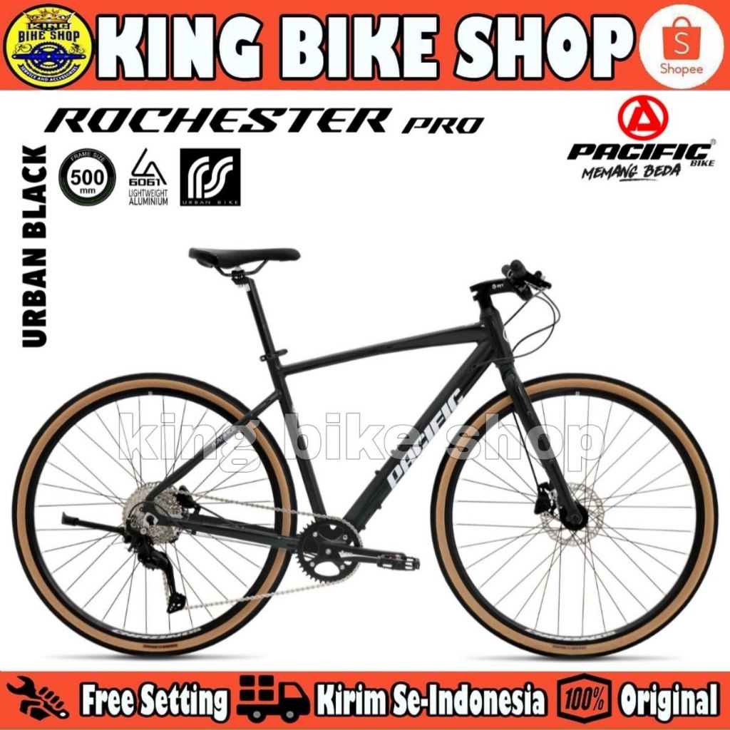 Jual Sepeda Roadbike PACIFIC ROCHESTER PRO 700C Balap Alloy 9 Speed ...