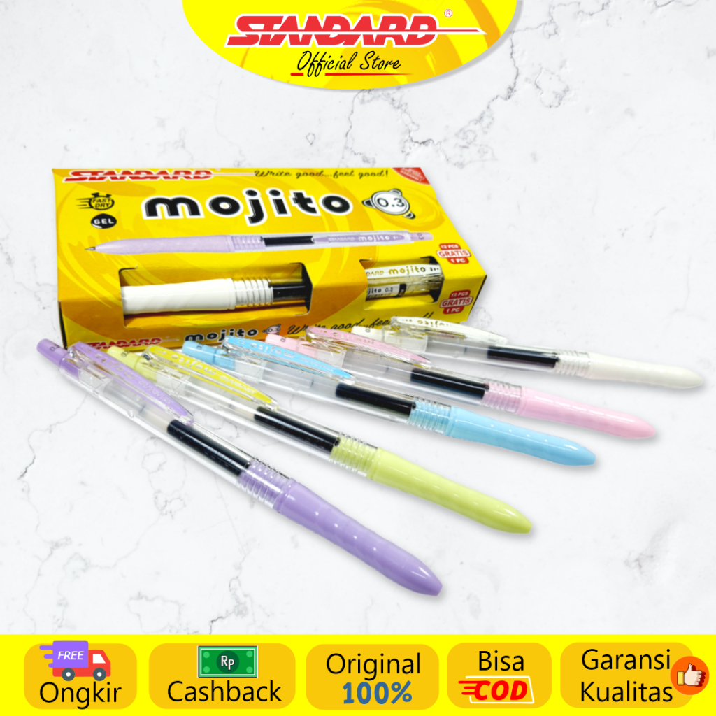 Standard - Pulpen Mojito 0.3 Gel ( Alat Tulis / Pen / Ballpoint / Pena ) (4)
