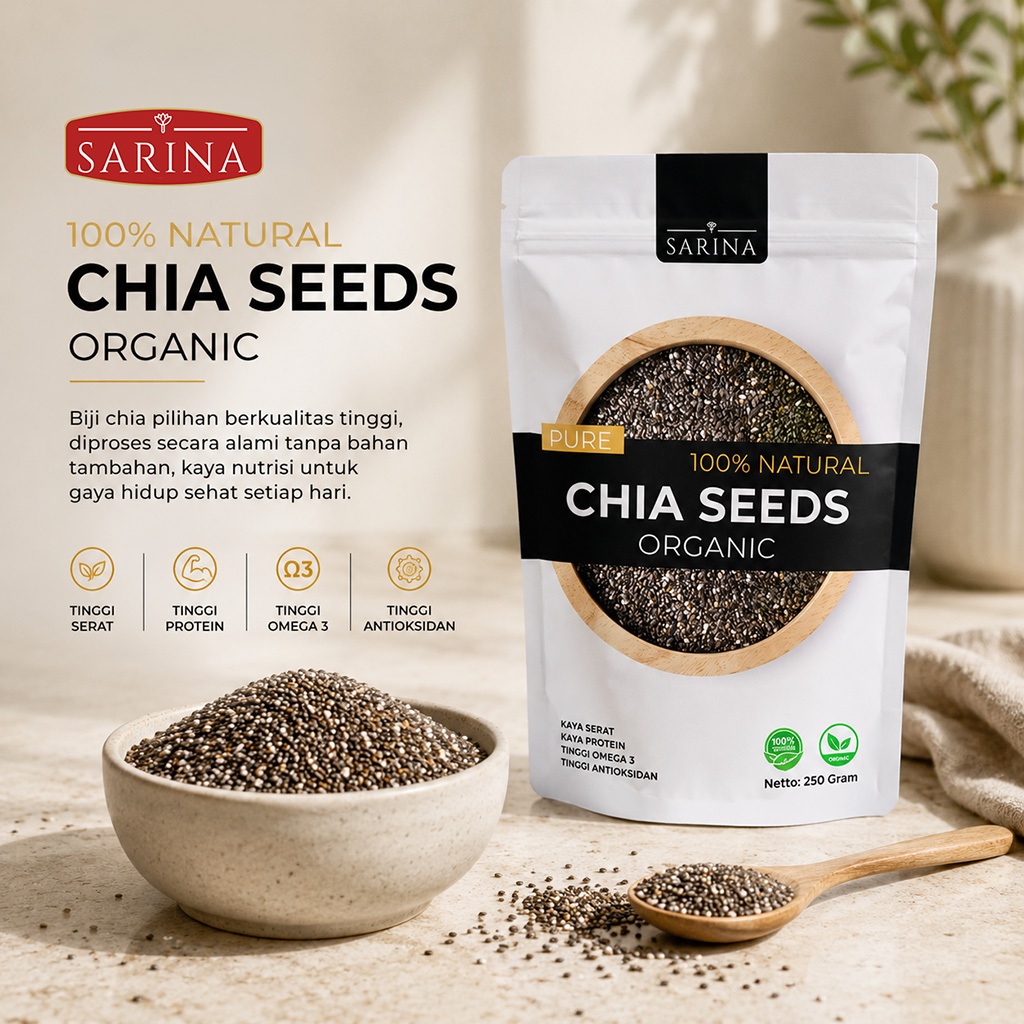 Jual Organic Black Chia Seed Chiaseed Hitam Organik | Shopee Indonesia