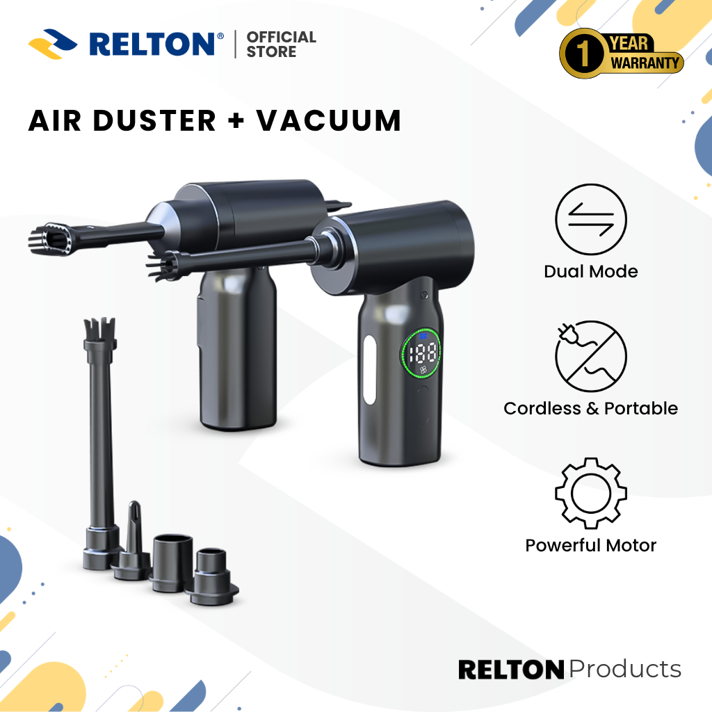 Air Duster & Vacuum Cleaner Portable 2 in 1 RELTON foto 1