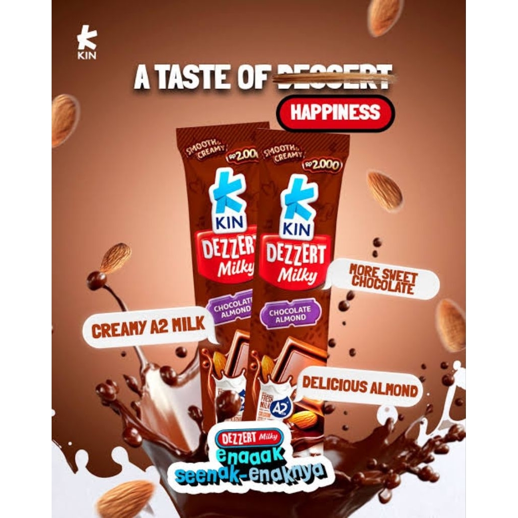 Jual KIN Dessert Milk 25g (1 box isi 10pc) - Yogurt 80g | Shopee Indonesia