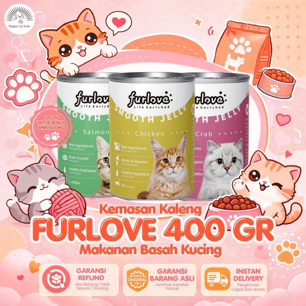 Jual Makanan Basah Wet Cat Food FURLOVE Can All Variant 380 GR | Shopee ...