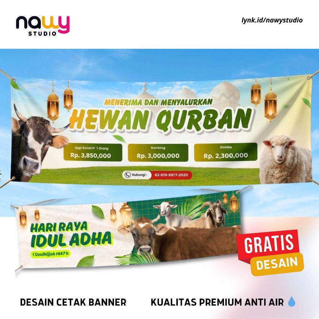 Jual Nawy Studio - Cetak Custom Banner selamat hari raya Idul adha 2026 ...