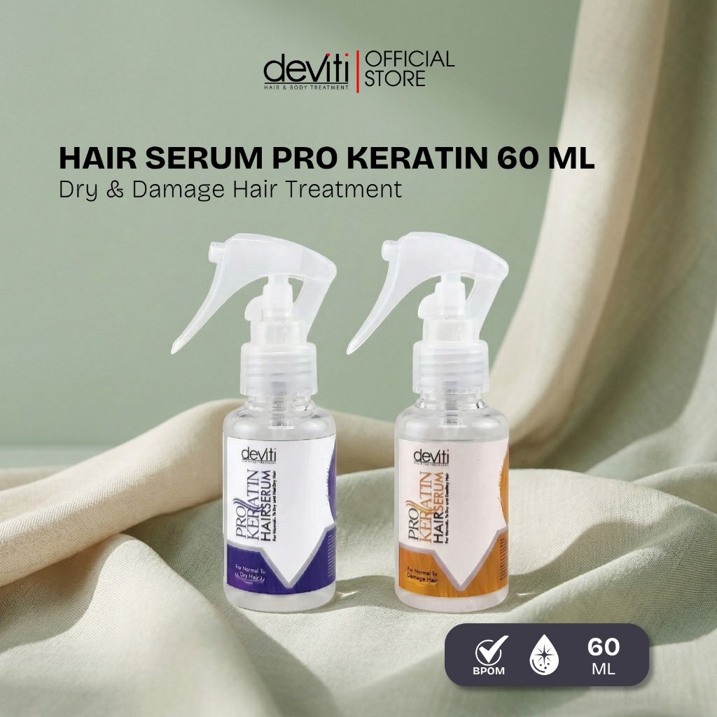 Jual deviti Hair Serum Pro Keratin 60 ML Melembutkan Rambut Dry Hair ...