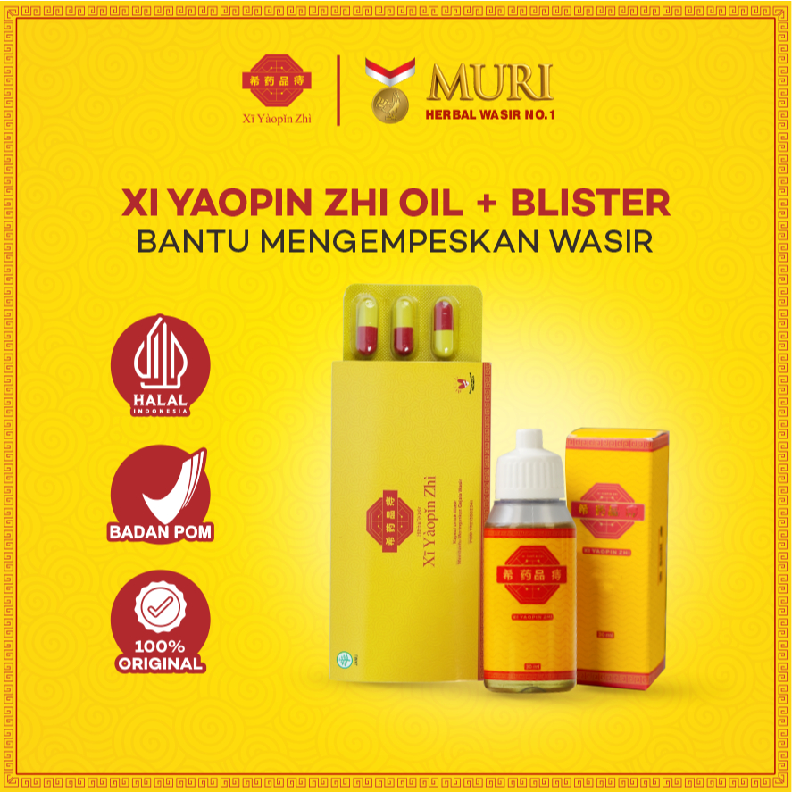 XI YAOPIN ZHI - Paket ( Kapsul, Oil)meringankan nyeri ambeien wasir dan benjolan anus