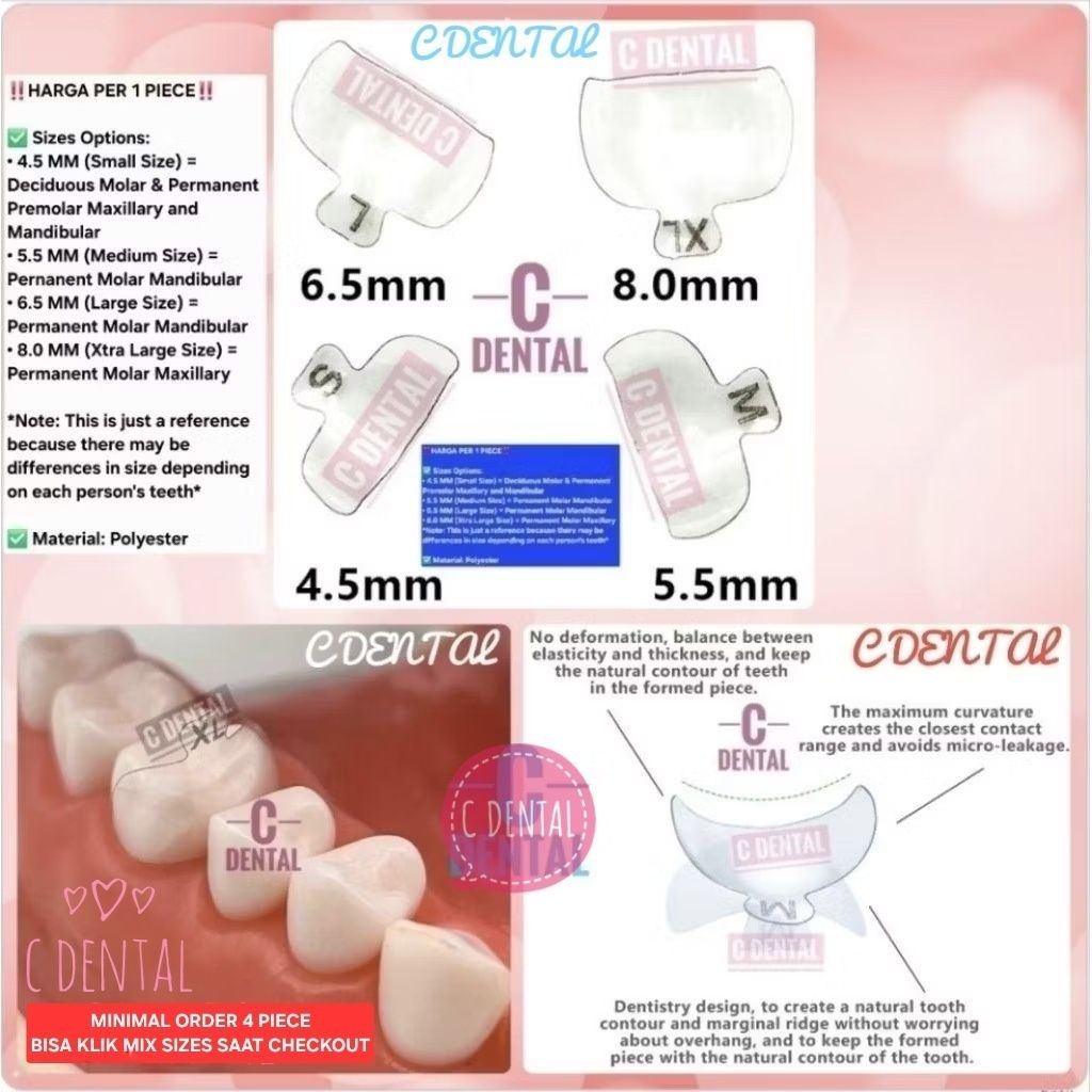 Jual Dental TOR VM Posterior Transparan Curved Matrix Proximal ...