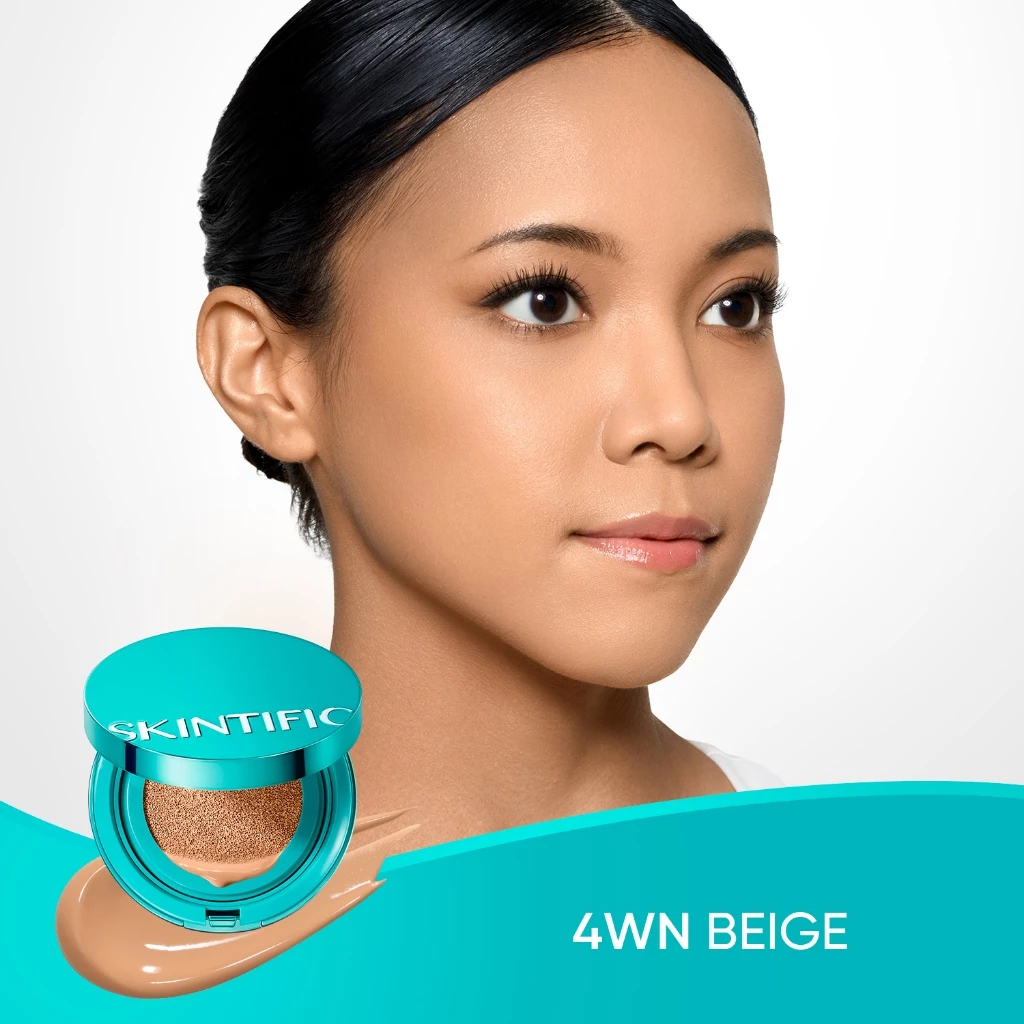 SKINTIFIC - PERFECT STAY SERUM MATTE CUSHION FOUNDATION SPF 50 PA++++ | Soft Matte Finish Menghalusk