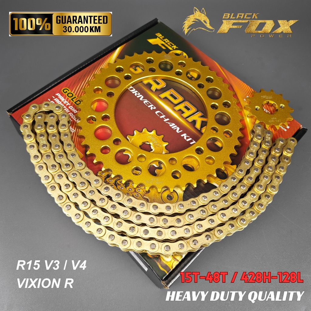 Jual GEAR GIR SET PAKET R15 NEW V3 V4 VIXION R XSR 155 14T 48T 428H128L ...