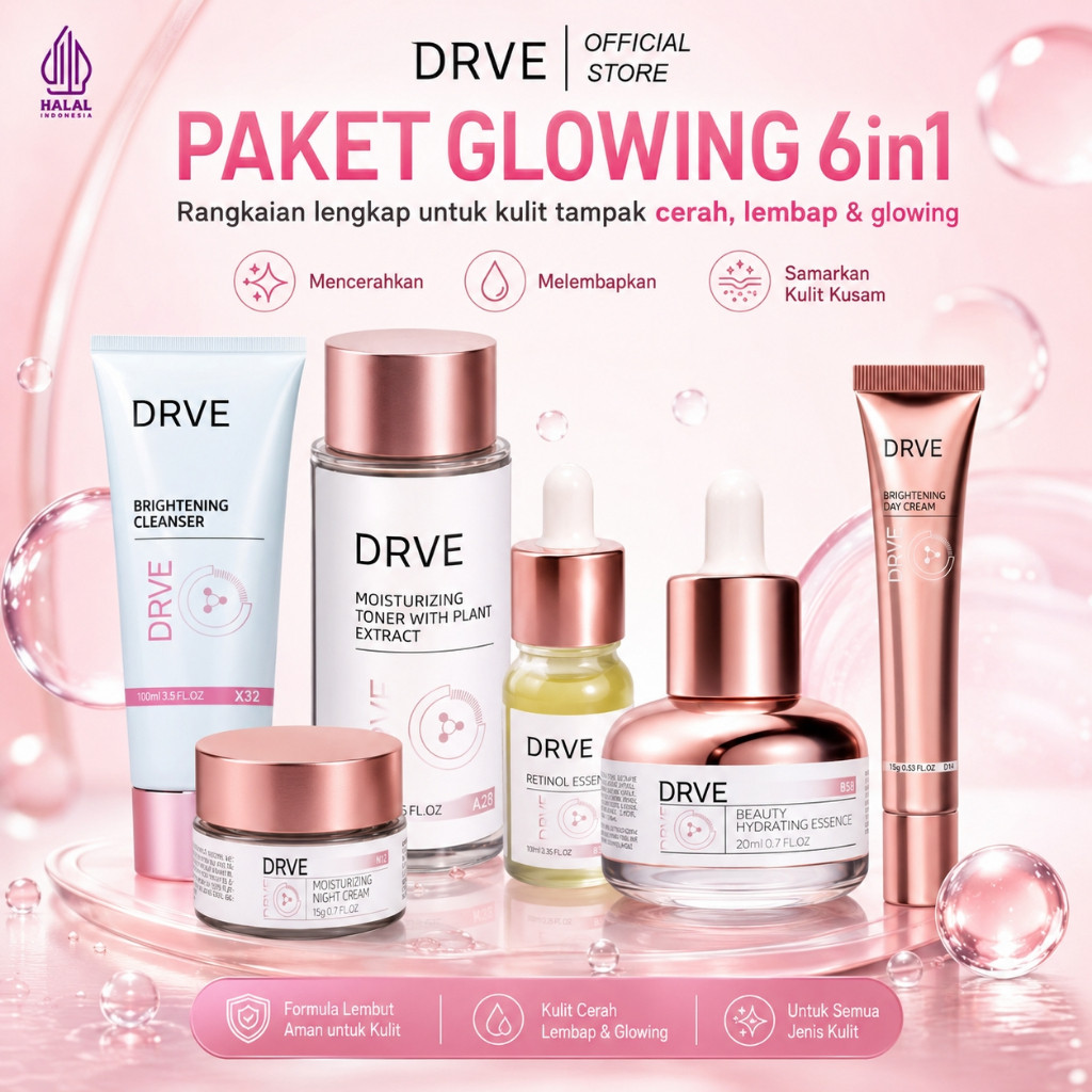 Drve paket bundling 6in1 Niacinamide Acne Treatment