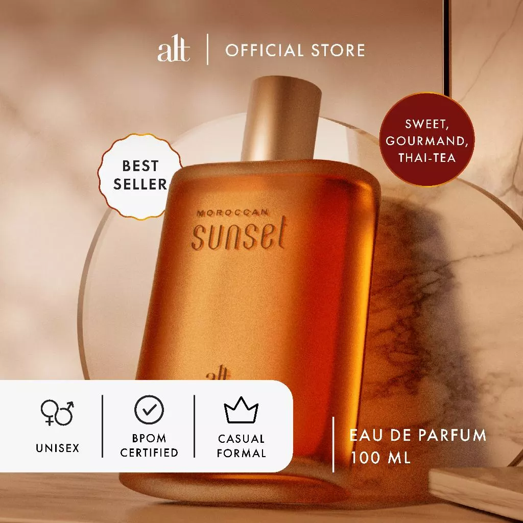 Alt Perfumery | Moroccan Sunset Eau De Parfum | Unisex | Gourmand | Sweet Vanilla | Man | Woman | Perfume - 100ml | Tahan Lama | Pria | Best Seller