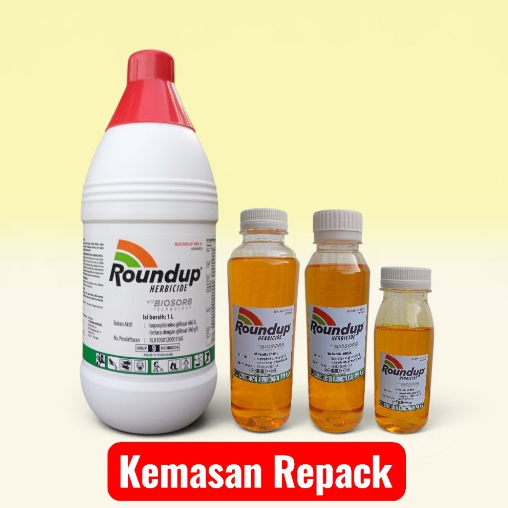 Jual Roundup 486 SL 250ml 200ml 100ml Asli Obat Pertanian Efektif Cepat ...