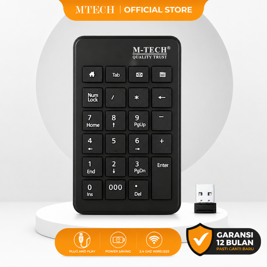 Jual MTECH Keyboard Numerik Keypad Angka Kasir Wireless Bisa PC Laptop ...