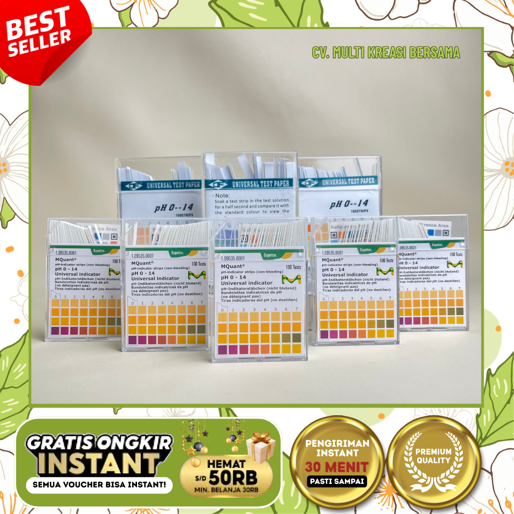 Jual UNIVERSAL INDICATOR PAPER pH 0-14 OF & MERCK | KERTAS UJI pH ...