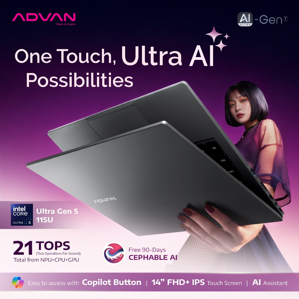 Jual [NEW LAUNCH] ADVAN Aigen Ultra T | AI Laptop Intel Core Ultra 5 ...