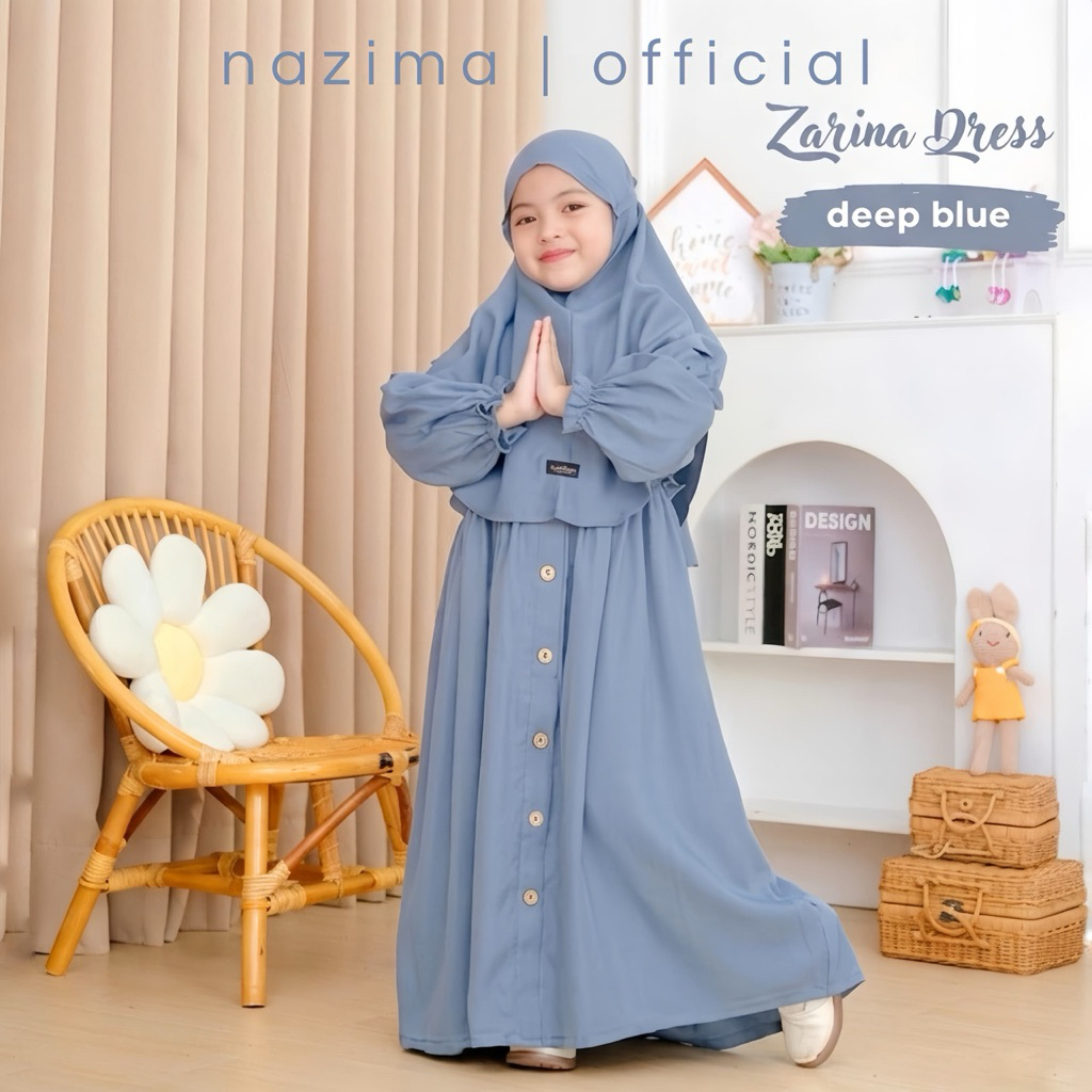 Jual Nazima Gamis Anak Zarina Set Part A | Shopee Indonesia