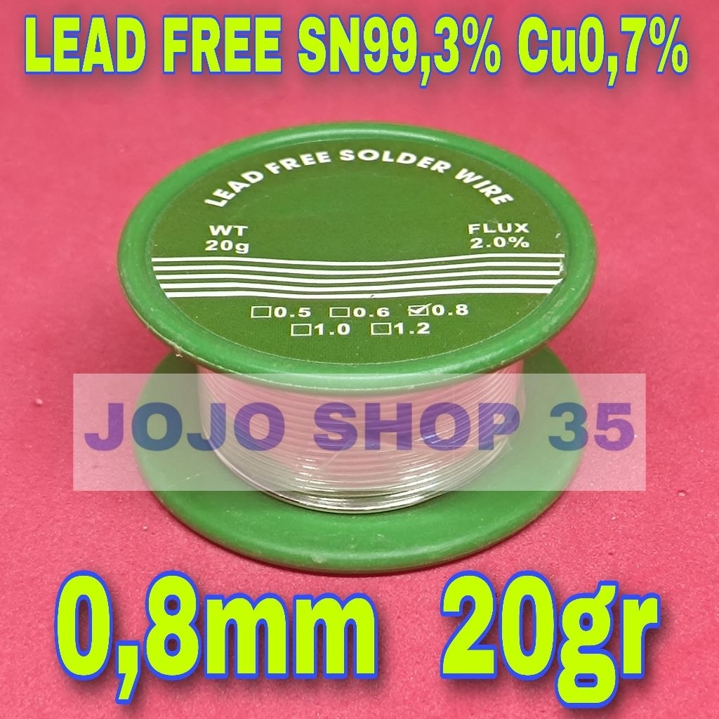 Jual TIMAH LEAD FREE 0,6mm 0,8mm 1mm 0.6mm 20gr 0.8mm 20gr 1mm 20gr ...