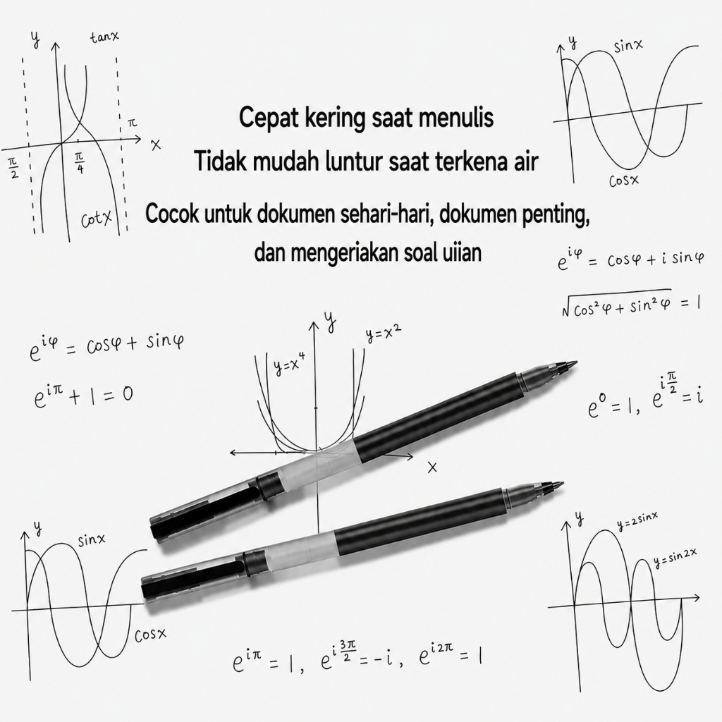 Bantex Pulpen Gel Pen 0.5 mm Isi Tinta 4x Lebih Banyak BG1003 Per Pcs (3)