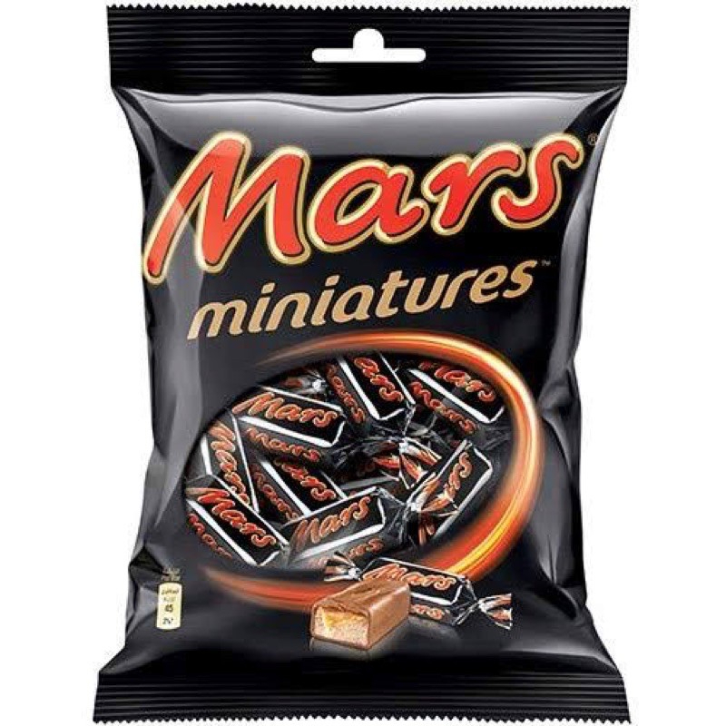 Jual Mars Miniatures Chocolate Mini Bars 150g Permen Coklat Lunak Isi ...