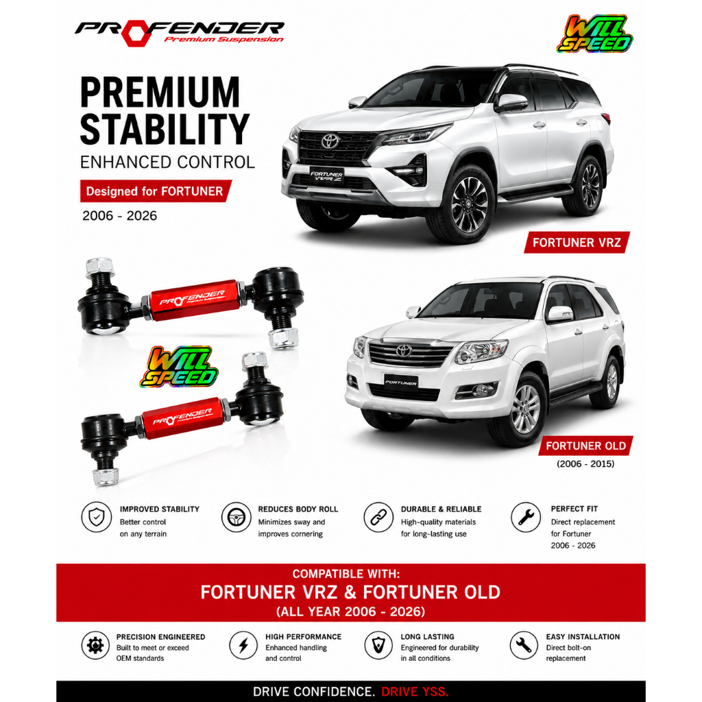 Jual LINK STABIL PROFENDER HILUX REVO FORTUNER VNT VRZ TRD GR 1GD 2GD ...